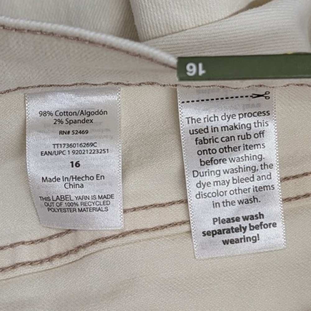 Wide Leg Utility Trousers Womens Size 16 Ivory High Rise New NWT - Picture 6 of 11